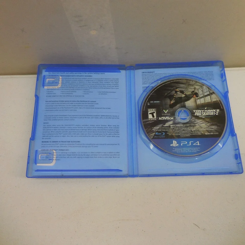 Tony Hawks Pro Skater 1 + 2 PlayStation 4‎ PS4 Remastered Activision Video Game